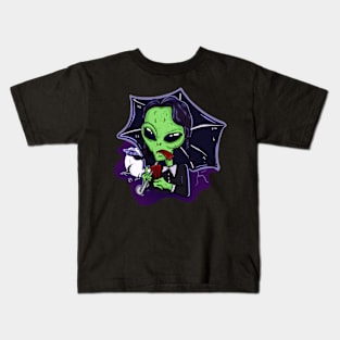 Wednesday addam alien Kids T-Shirt